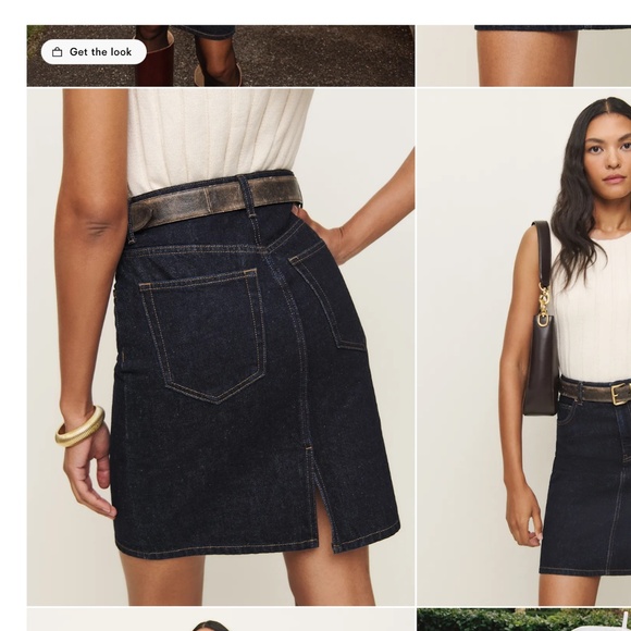 Reformation Mona Mid Rise Denim Skirt - Picture 5 of 9